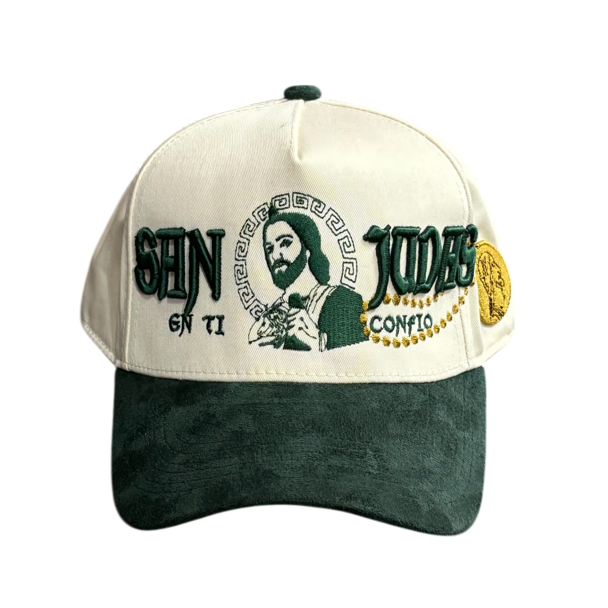 SAN JUDAS MEDALLA CREAM/GREEN