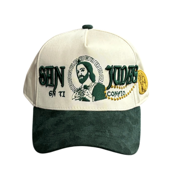 SAN JUDAS MEDALLA CREAM/GREEN